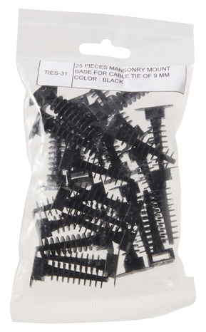 Lot de 25 embases à cheville noir - Diall - Brico Dépôt