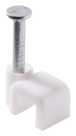 Lot de 25 attaches câble sonnette Ø 4 mm blanc - Brico Dépôt
