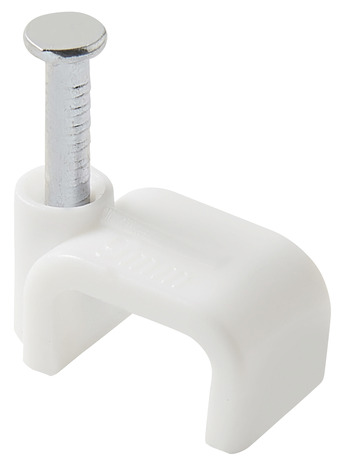 Lot de 100 attaches câble plat 2 x 0,75 mm blanc - Diall - Brico Dépôt