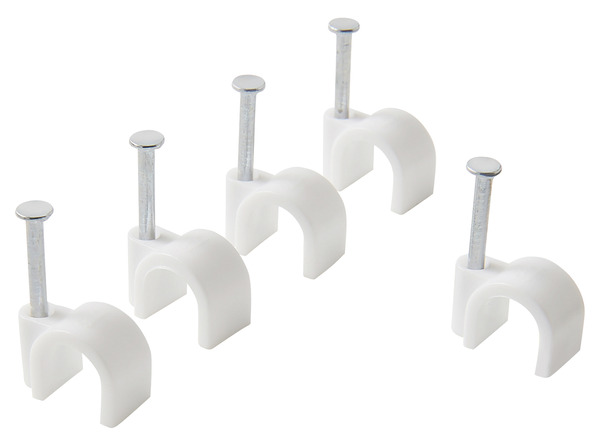 Lot de 25 attaches câble Ø 8/9 mm blanc - Diall - Brico Dépôt