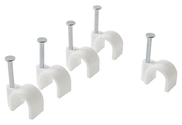 Lot de 100 attaches câble Ø 8/9 mm blanc - Diall - Brico Dépôt