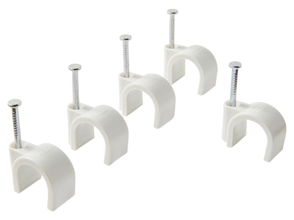 Lot de 50 attaches câble Ø 12/14 mm blanc - Brico Dépôt
