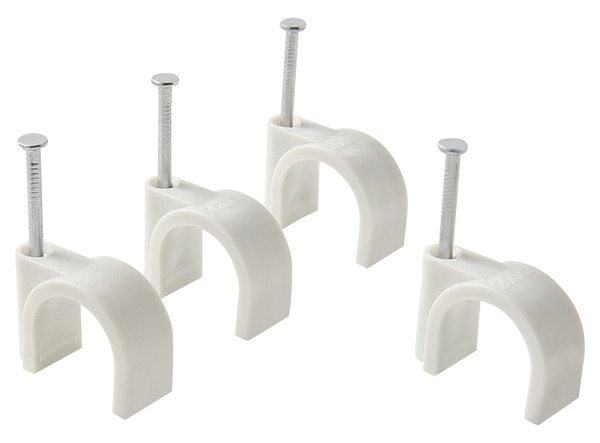 Lot de 50 attaches câble Ø 16/20 mm blanc - Brico Dépôt