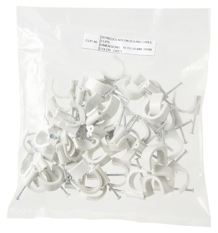 Lot de 50 attaches câble Ø 16/20 mm blanc - Brico Dépôt
