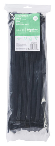 Lot de 100 colliers de fixation noir 9 x 370 mm - Schneider Electric - Brico Dépôt