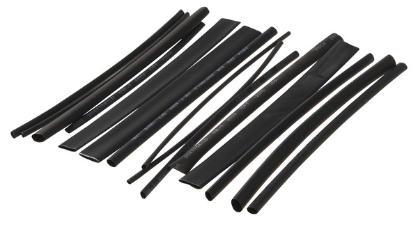 Lot de 15 gaines thermo rétractables noires - Diall - Brico Dépôt