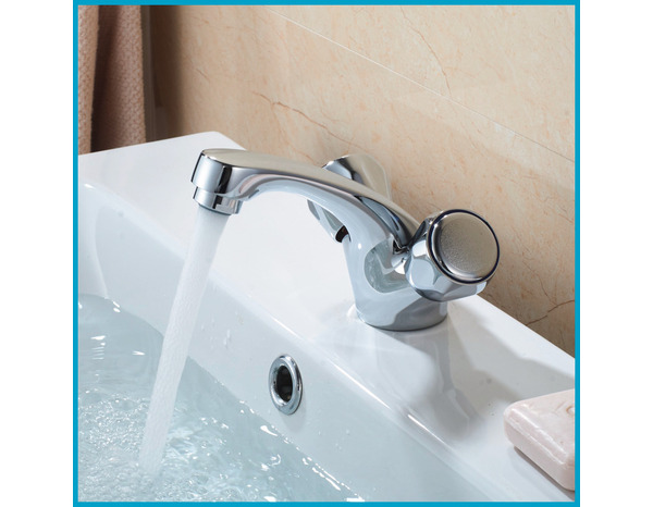 Mélangeur lavabo "Calp" - H. 11,3 cm - GoodHome - Brico Dépôt