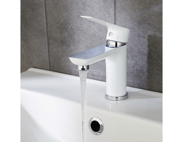 Mitigeur lavabo "Wicie" - Blanc - GoodHome - Brico Dépôt