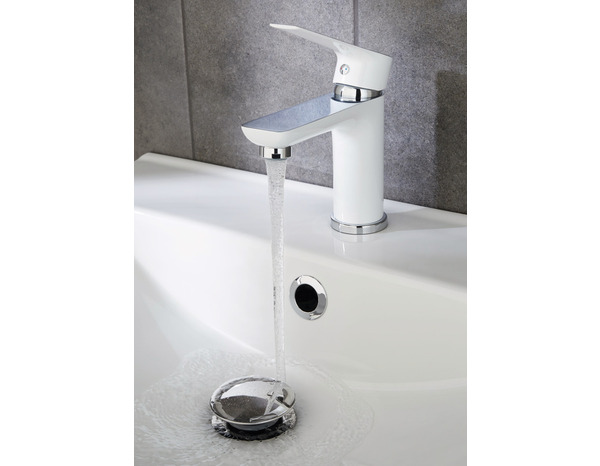 Mitigeur lavabo "Wicie" - Blanc - GoodHome - Brico Dépôt