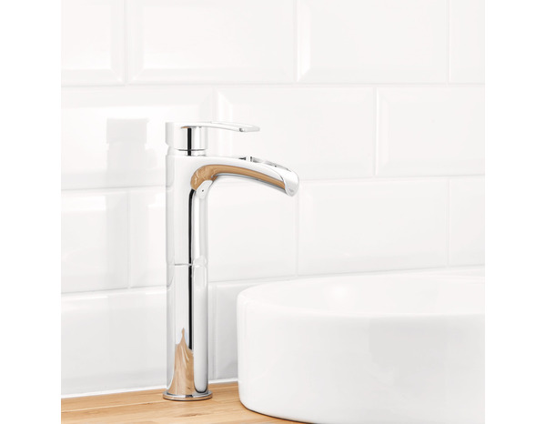 Mitigeur cascade haut pour vasque à poser Olmeto - GoodHome - Brico Dépôt