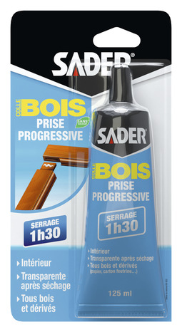 Colle bois prise progressive 125 ml - Sader - Brico Dépôt