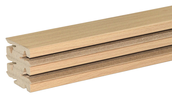 Lot de 5 plinthes hêtre L. 220 cm x l. 60 mm x Ép. 11 mm - GoodHome - Brico Dépôt