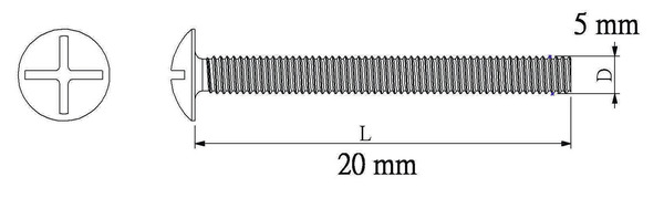 Boulon de charpente 5x20 vrac - Diall - Brico Dépôt