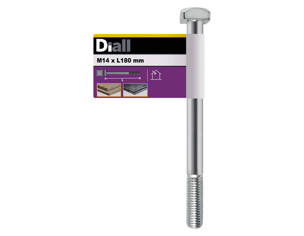 Boulon de charpente galva 14 x 180 mm - Diall - Brico Dépôt