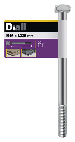 Boulon de charpente 16 x 225 mm - Diall - Brico Dépôt
