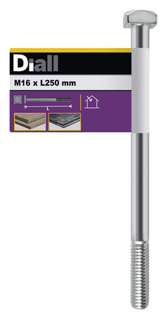 Boulon charpente Galva 16 x 250 mm - Diall - Brico Dépôt