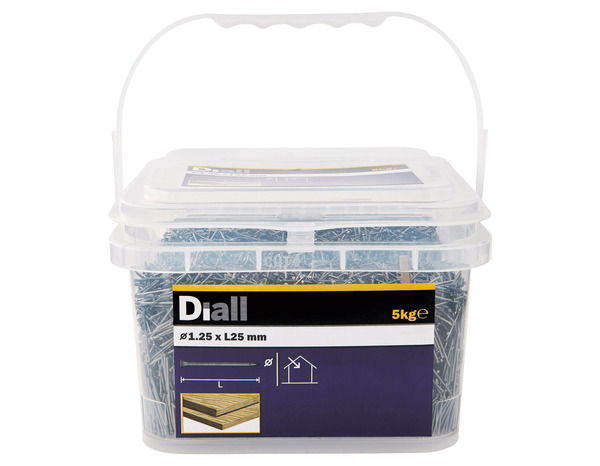 Pointes tête homme 1,25 x 25 mm 5 kg - Diall - Brico Dépôt