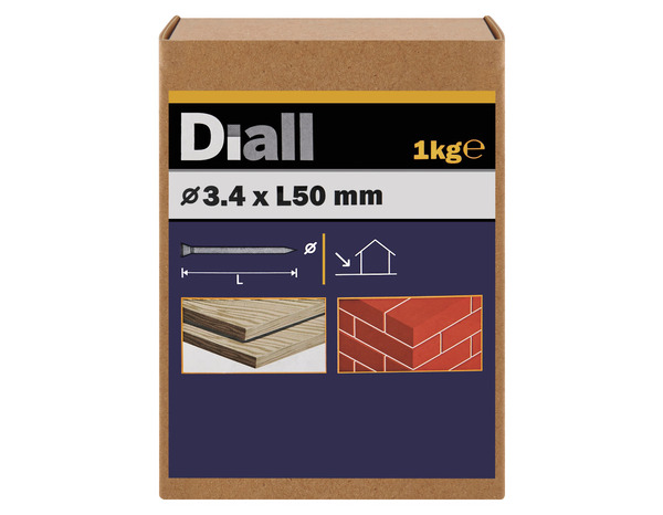 Pointes béton galva 3,4 x 50 mm 1 kg - Diall - Brico Dépôt