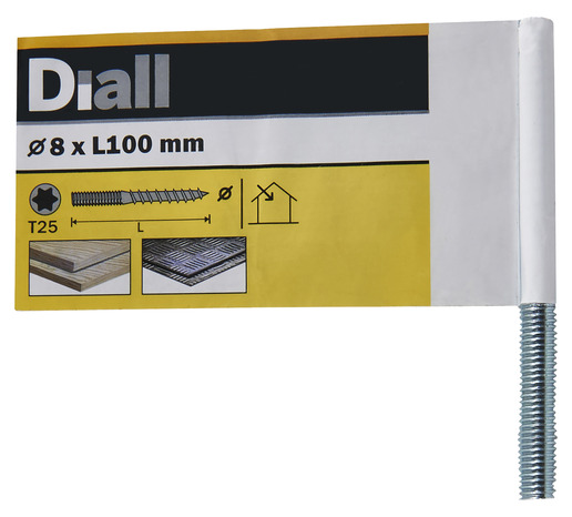 Tourillon bois/métal plat 8 x 100 mm 1 pcs  - Diall - Brico Dépôt