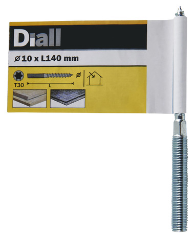 Tourillon bois/métal plat 10 x 140 mm 1 pcs  - Diall - Brico Dépôt