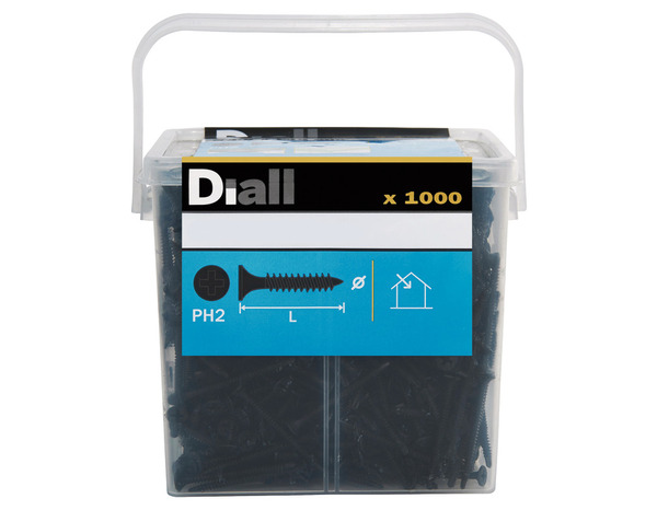 Vis plaque de plâtre autoperçante 3,5 x 45 mm - 1 000 pièces - Diall - Brico Dépôt