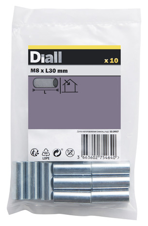 Manchon T.F ABI 8 x 30 mm - Manchon 6 x 30 mm - Diall - Brico Dépôt