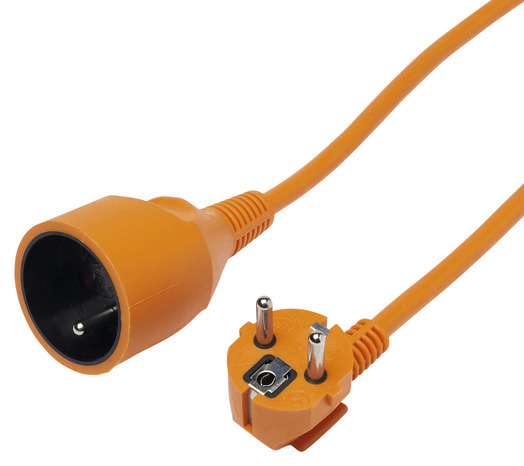 Rallonge orange H05VVF 3680 W 15 m NF - Brico Dépôt