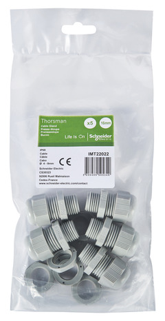 Lot de 5 presse-étoupes Ø 16 mm - Schneider Electric - Brico Dépôt