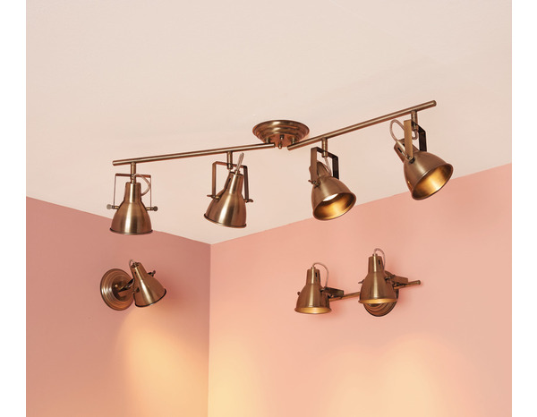 Spot métal laiton "Asterion" H. 20,5 x Ø 13 cm - Colours - Brico Dépôt