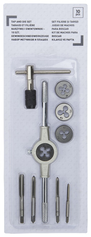 Coffret de 10 tarauds et filières - M4 x 0,7 mm - Brico Dépôt