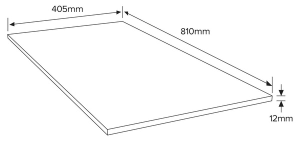 Panneau bois MDF 810 x 405 mm - Ép. 12 mm - Brico Dépôt