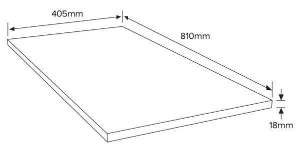 Panneau bois MDF 810 x 405 mm - Ép. 18 mm - Brico Dépôt