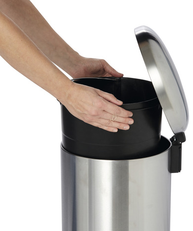 Poubelle à pédale "Kihn" inox - 30 L - Brico Dépôt