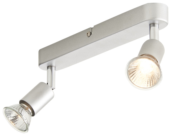 Réglette 2 spots silver gu10 (gui2bs) - Colours - Brico Dépôt