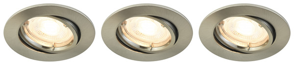 Lot de 3 spots orientables - Chrome brossé - Colours - Brico Dépôt