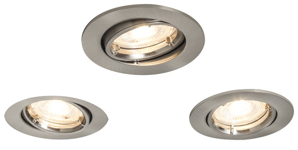 Lot de 3 spots orientables - Chrome brossé - Colours - Brico Dépôt