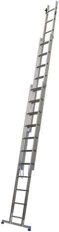 Échelle extensible en aluminium 3 x 11 marches - 6,80 m - Mac Allister - Brico Dépôt