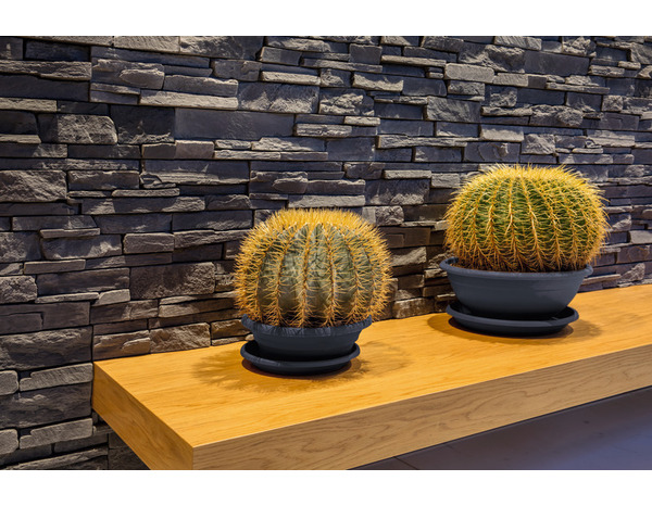 Plaquette de parement en béton allégé "Grenada" grise L. 55 x l. 11,7 cm x Ép. 22 à 38 mm - Brico Dépôt