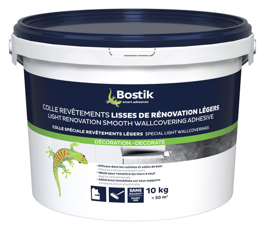 Colle revêtements lisses pour rénovation légère en pot de 10 kg - Bostik - Brico Dépôt