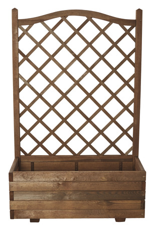 Bac à fleurs en bois 90 x 40 cm avec treillis - Brico Dépôt