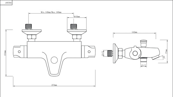 Mitigeur bain/douche thermostatique "Mulga" - GoodHome - Brico Dépôt