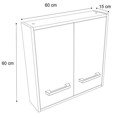 Armoire murale "Ladoga" blanche - L. 60 cm - Cooke and Lewis - Brico Dépôt