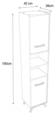 Colonne "Ladoga" - Blanc - H. 190 cm - Cooke and Lewis - Brico Dépôt