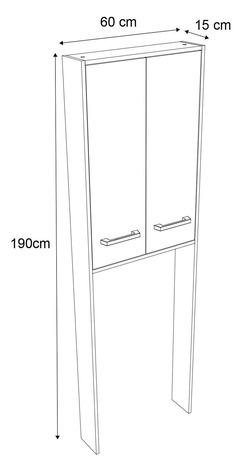 Meuble haut de toilette blanc LADOGA - L. 60 cm - Cooke and Lewis - Brico Dépôt