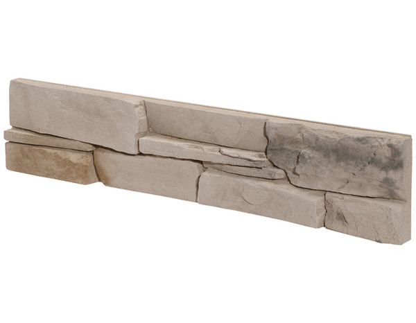 Plaquette de parement en béton allégé "Grenada" crème L. 55 x l. 11,7 cm x Ép. 22 à 38 mm - Brico Dépôt