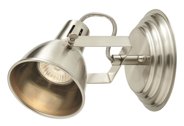 Spot 1 lumière alu brosse gu10 (asterion g111102-1s) - Colours - Brico Dépôt