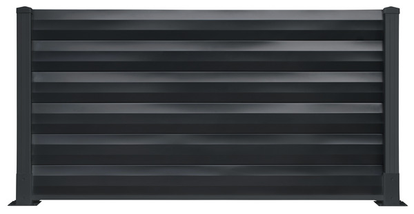 Lame de clôture acier gris anthracite "Neva" - L. 176,5 cm x H. 15 cm x Ép. 2,1 cm - Brico Dépôt