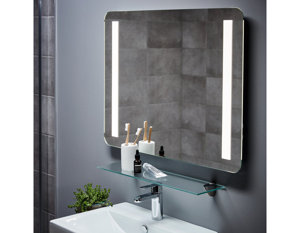 Miroir 2 bandes Led 80X60 cm "Berrow" - Cooke and Lewis - Brico Dépôt