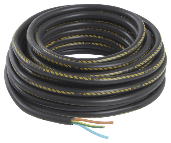 Câble électrique R2V 3G2,5 mm² noir - 10 m - Nexans - Brico Dépôt
