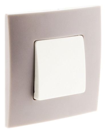 Prise va-et-vient + Plaque taupe "Clarys" - Brico Dépôt